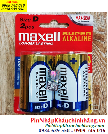 Maxell LR20(GD)2B, Pin đại D 1.5v Alkaline Maxell LR20(GD)2B chính hãng /Xuất xứ Liên doanh